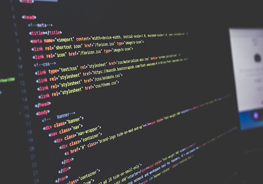 Source code on a developer's screen
